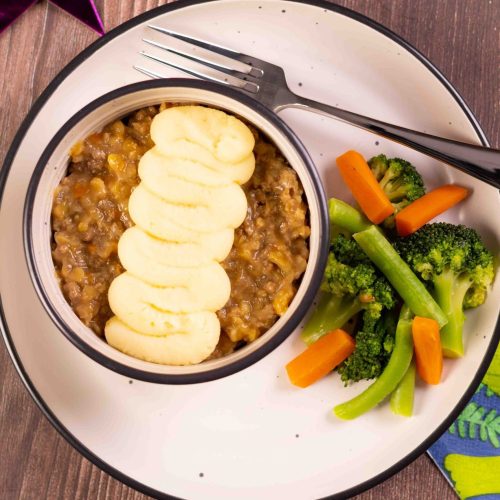 Wellbeing Food Company - Childcare Catering - Beef & Red Lentil Sheperds Pie